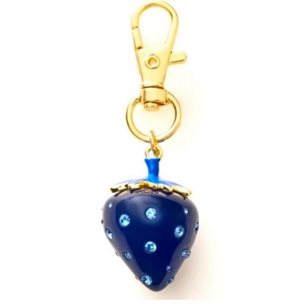 NWT! Kate Spade x Target Blue Strawberry Key Chain Rhinestone